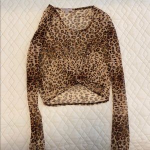 See through cheetah top